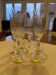 Ensemble de 6 coupes à champagne en cristal, années 60