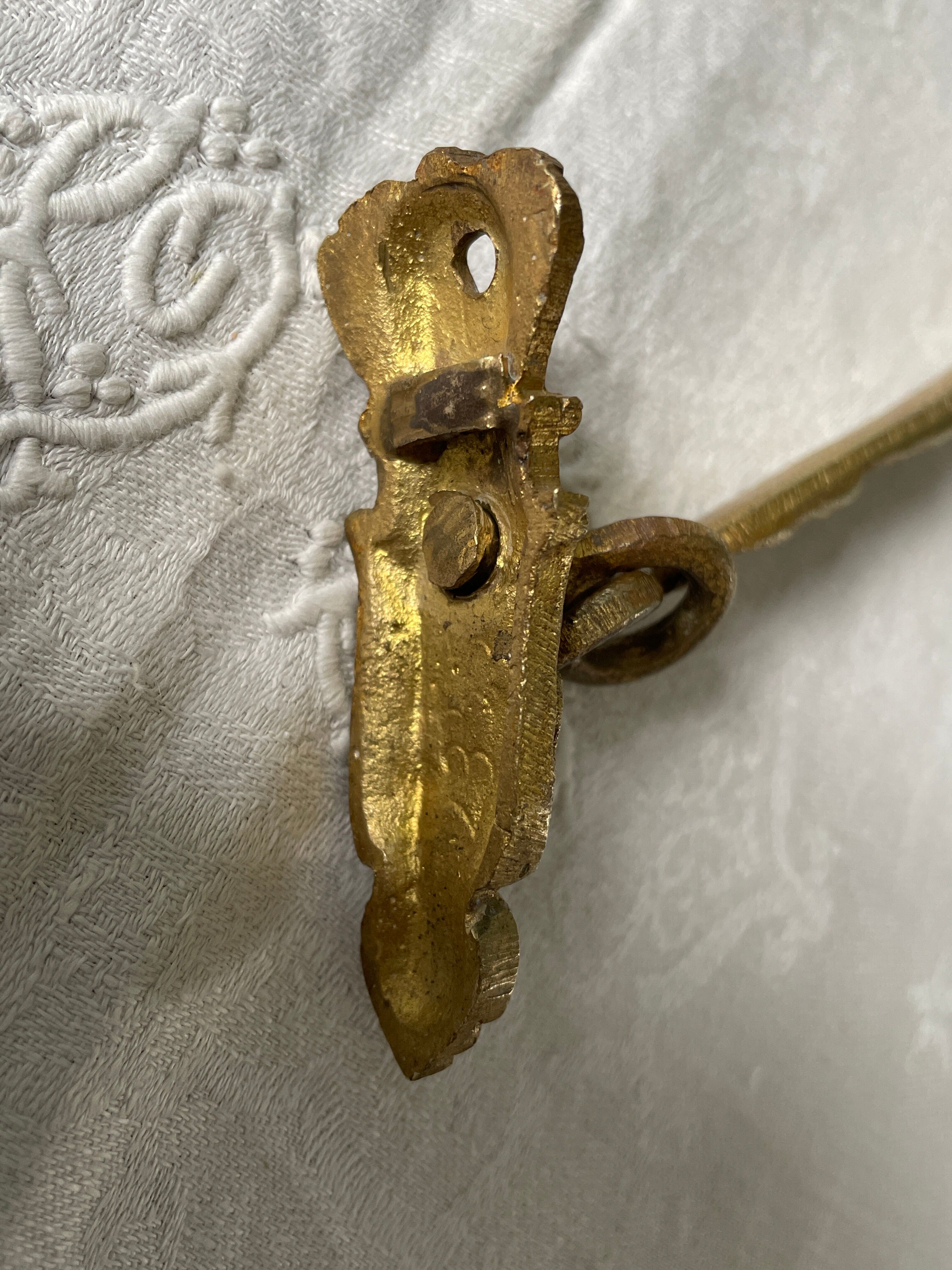 Paire de porte-embrasses en bronze Napoléon III XIXème
