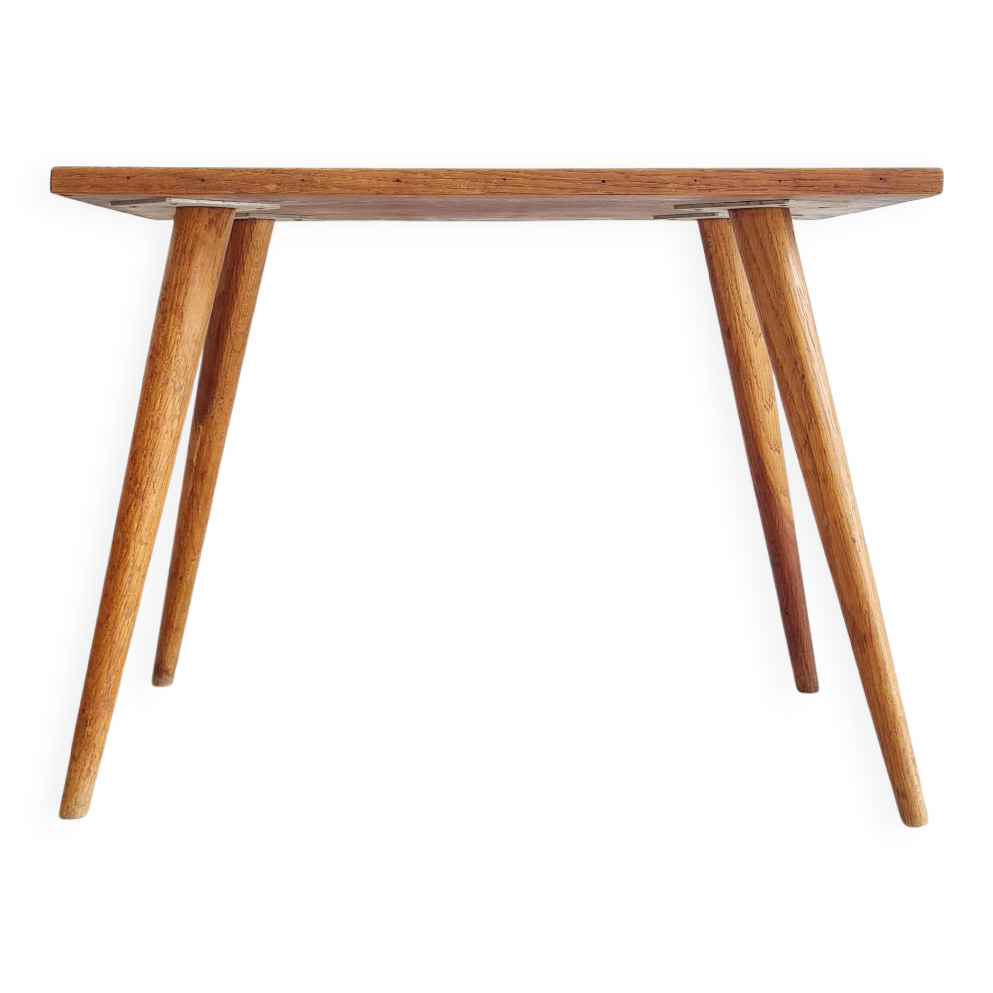 Antique coffee table with compass legs