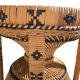 Vintage wicker and rattan stool from the 70s Emmanuelle.