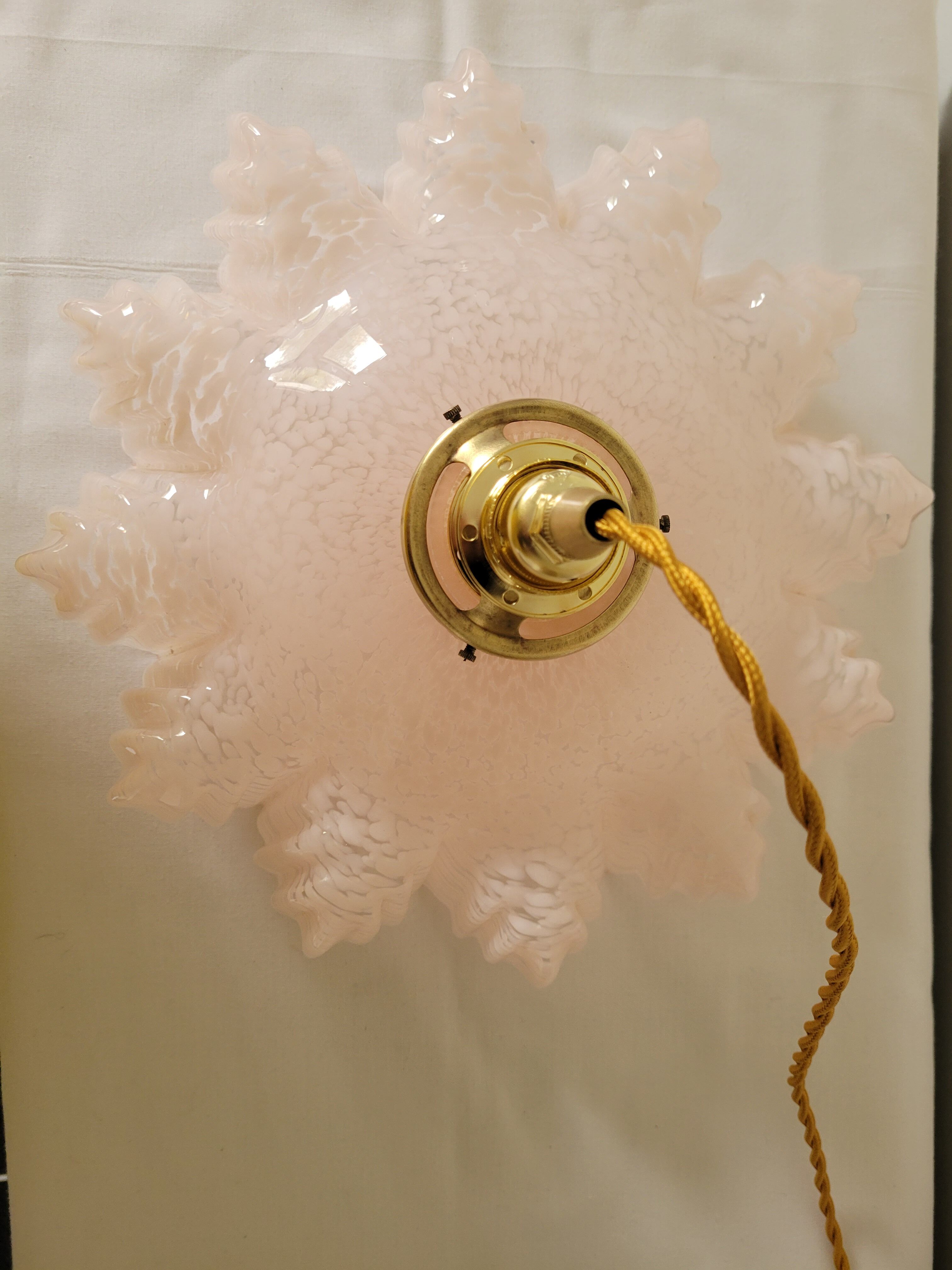 Pink Clichy glass pendant lamp