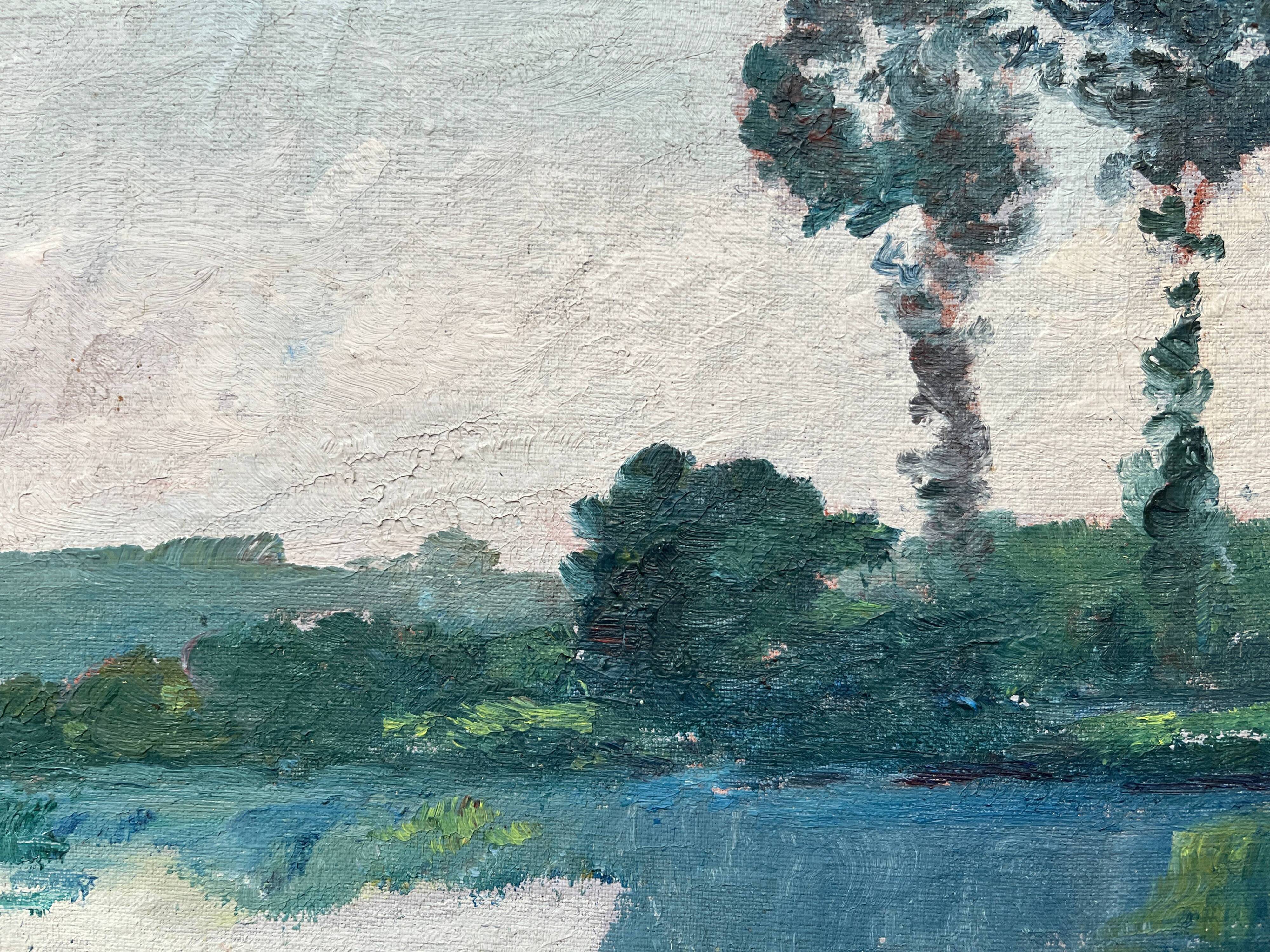 HSP painting “Banks of the Mayenne” in Saint-Jean (53) by Ludet-Duval