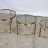 Tables basses gigognes en laiton