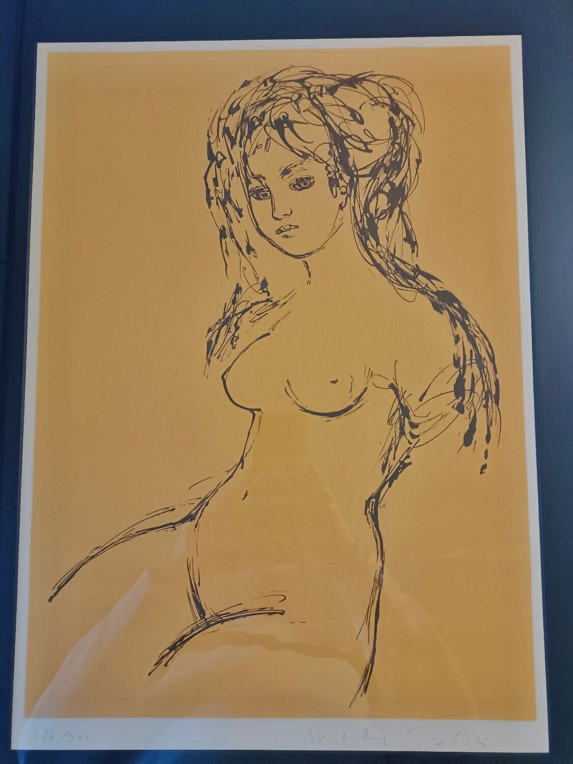 Lithograph by Madeleine Scellier - signed and numbered - Young girl