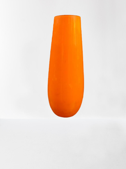 rare vase tango period art deco blown glass orange debut xx em