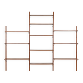 Modular shelving from the 1960s — Danish teak veneer wall system