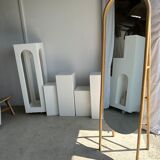 Miroir sur pied en bambou et rotin H:1m80