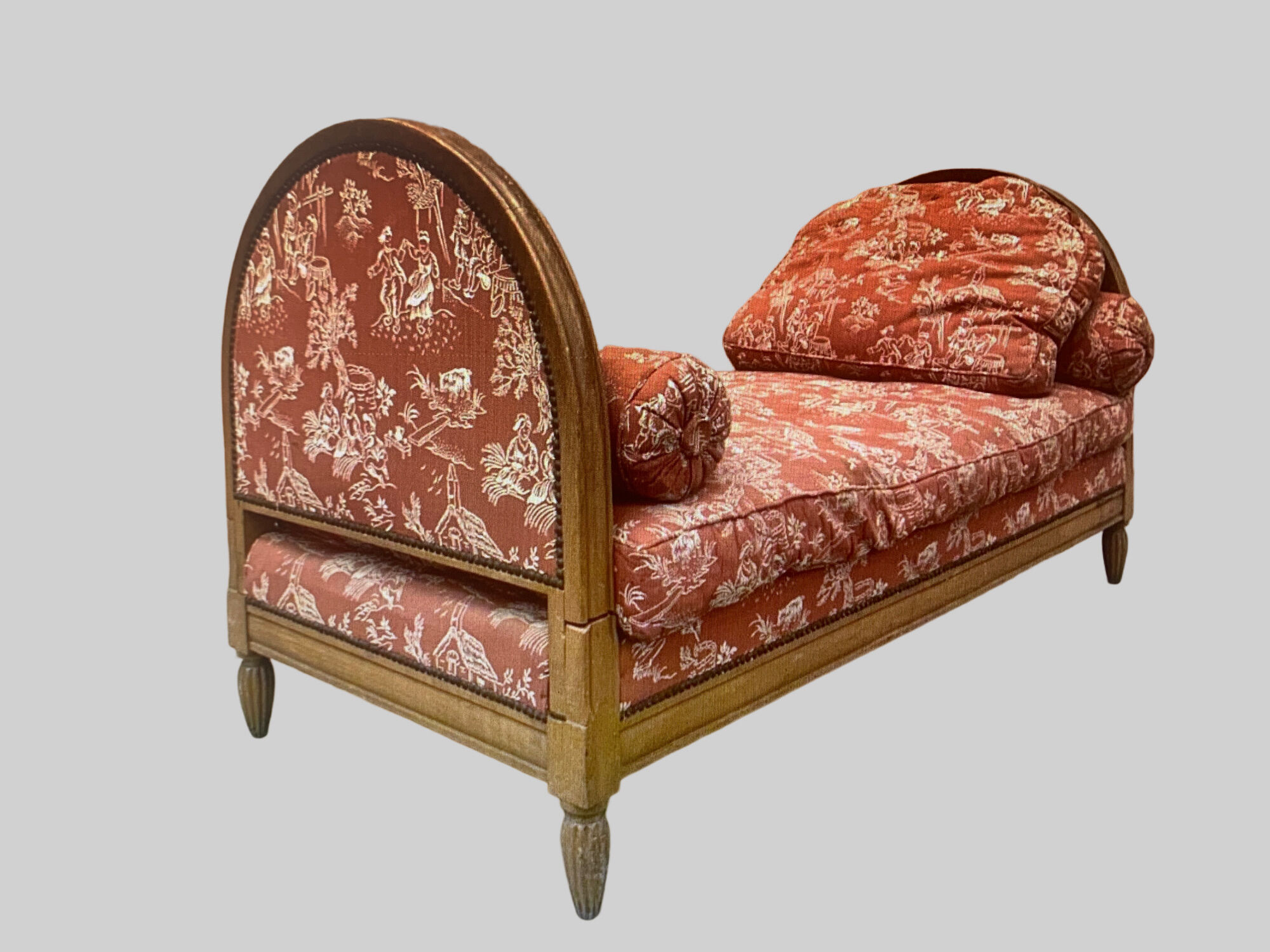 Banquette modulable art déco en hetre teinté XXe siècle