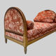 Banquette modulable art déco en hetre teinté XXe siècle