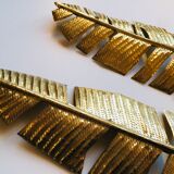 Set of 2 brass feathers