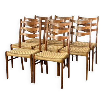 Arne Wahl Iversen chairs for Glyngøre Stolefabrik (x8)