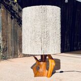 Artisanal brutalist lamp 70's