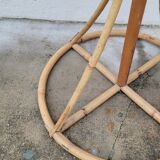Vintage rattan coat rack - 1950s