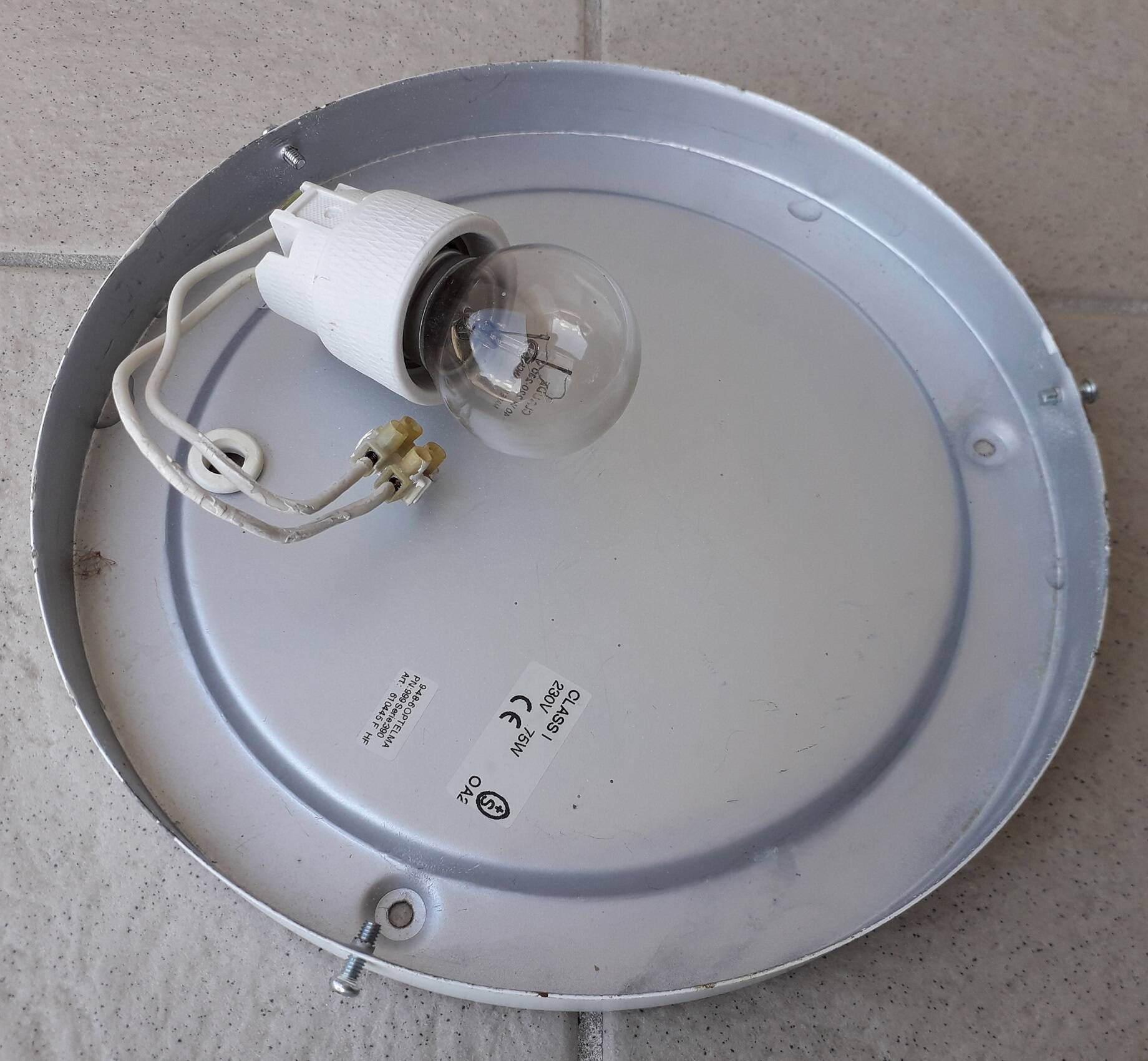 Ceiling light or conical wall light in opaline.