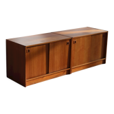 Vintage set of 2 teak cabinets