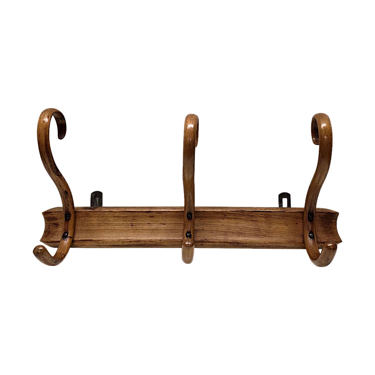 Antique Thonet Wall Coat Rack Made Of Curved Beech, early 1900s