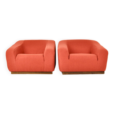 Paire de fauteuils italiens, 1970s