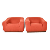 Pair of Italian armchairs, 1970s
