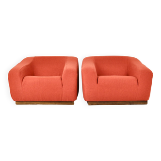 Pair of Italian armchairs, 1970s