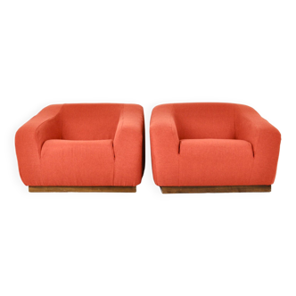 Paire de fauteuils italiens, 1970s