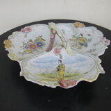Handle plate with three compartments called "beggar"