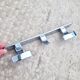 Vintage chrome wall coat rack with 3 hooks