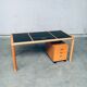 Scandinavian Ergonomic Design Writing Desk and Stool from Stokke, 1980s, Set of 3