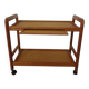 Danish Teak Bar Cart with Removable Tray, 1960s