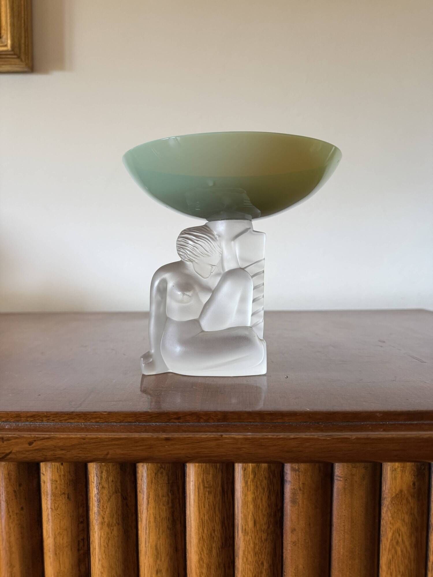 Art Deco crystal bowl, Cristal Sèvres France ca. 1930s