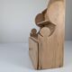 Étagère en pin sculpté à la main, style art populaire, 1 tiroir, 1950