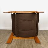 Scandinavian driver armchair in pine 70s