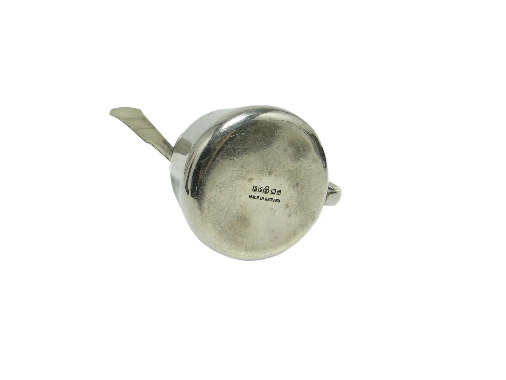 Art Deco salt shaker, silver-plated brass, Sweden, 1930s.
