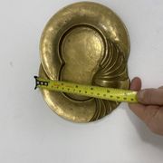 Heavy Brass Plate Keys Table Decorative Hollywood Regency Vintage 1970s