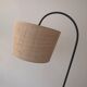 Vintage wire floor lamp/reading lamp in metal and wicker, 1960