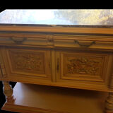 Wooden and marble buffet