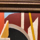 Abstract painting on panel