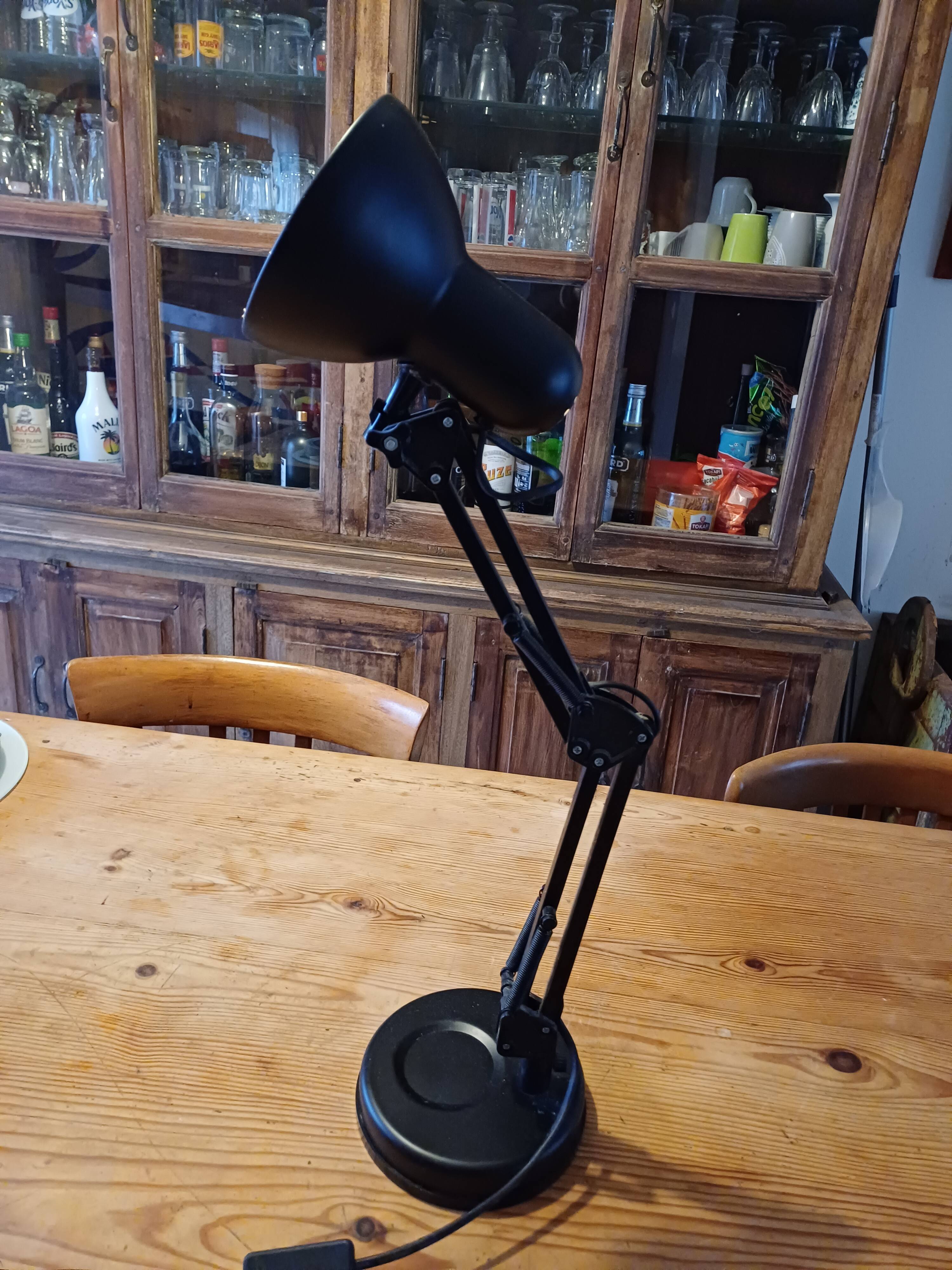 Vintage black metal desk lamp