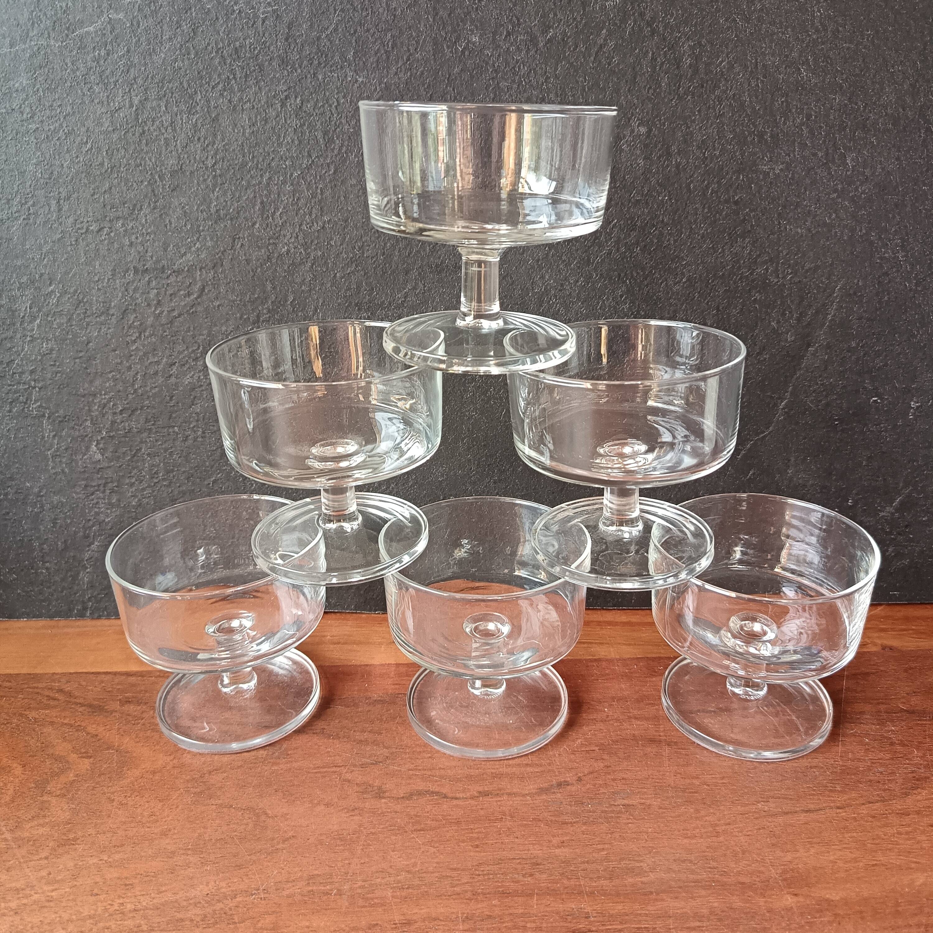 6 champagne coupes Cavalier 15 cl Luminarc model "Suède" vintage