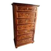 Louis-Philippe period chest of drawers in walnut burl – 19th century