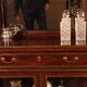 vitrine/bar d'époque Louis XVI en acajou