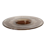 Large Art Deco smoked glass bowl