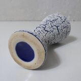 Vintage asymmetrical diabolo vase in snow stoneware