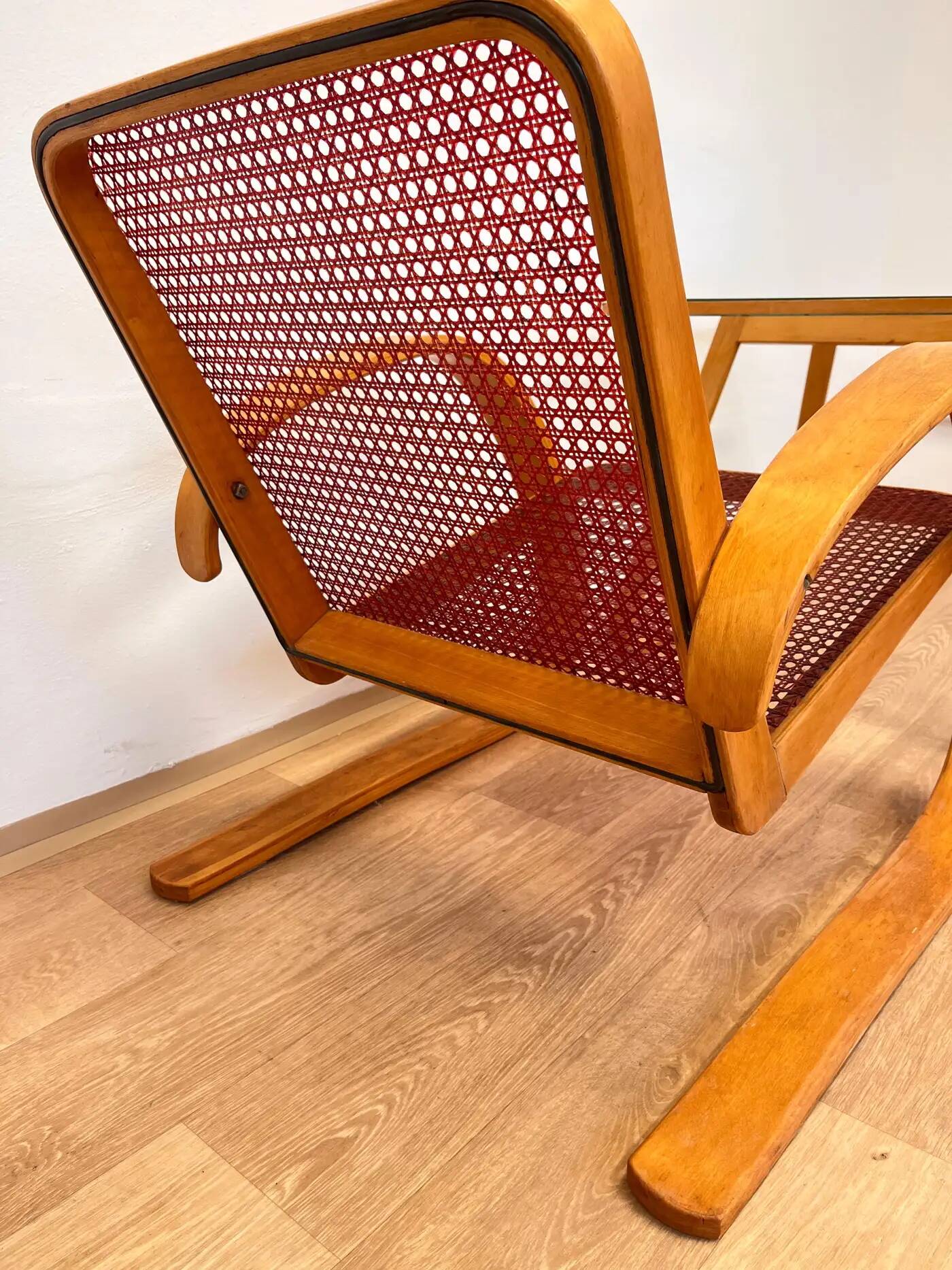 Armchair and table by Miroslav Navrátil for Zdeněk Plesník - 1940s