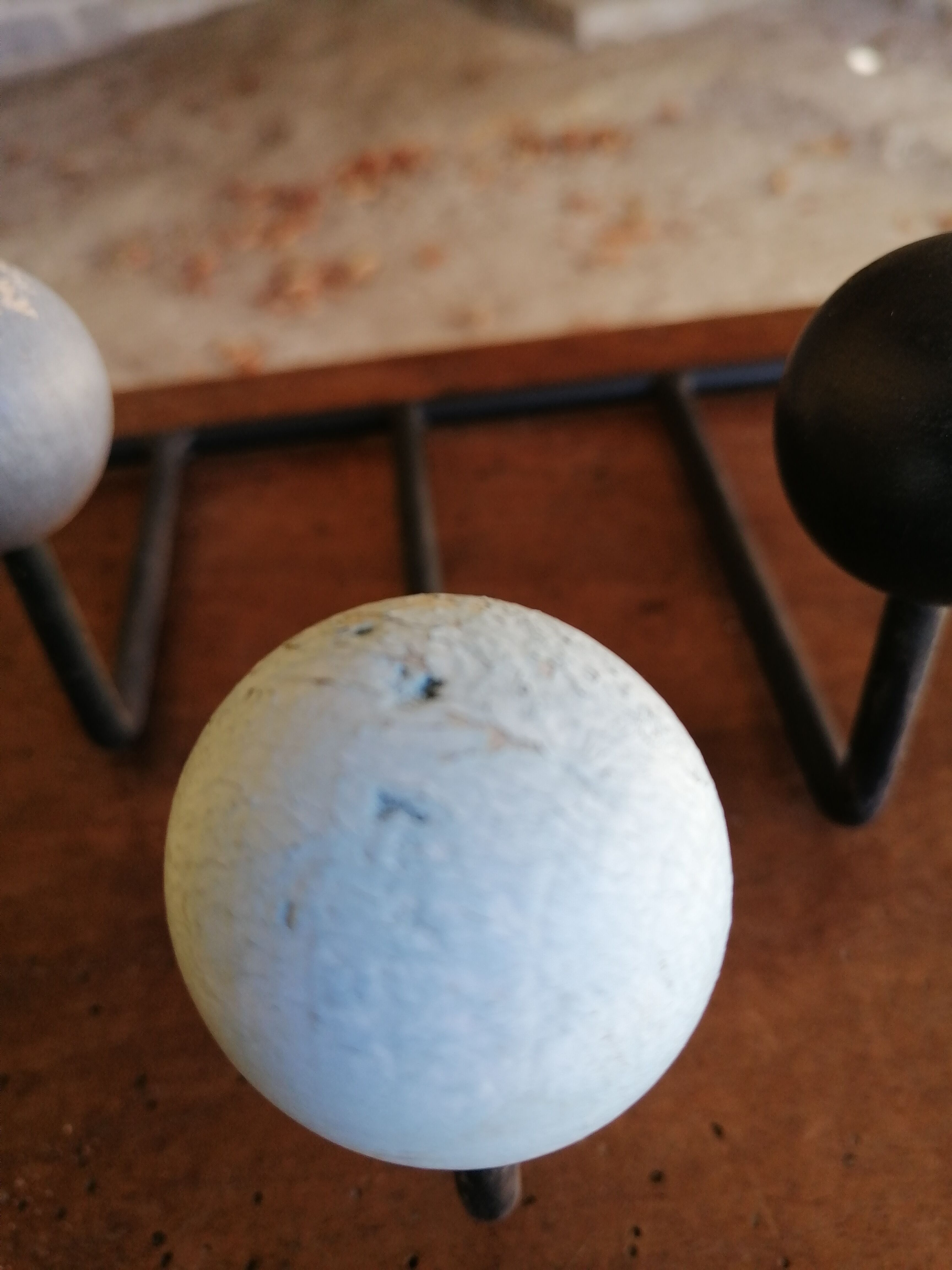 Vintage wall coat rack 8 balls