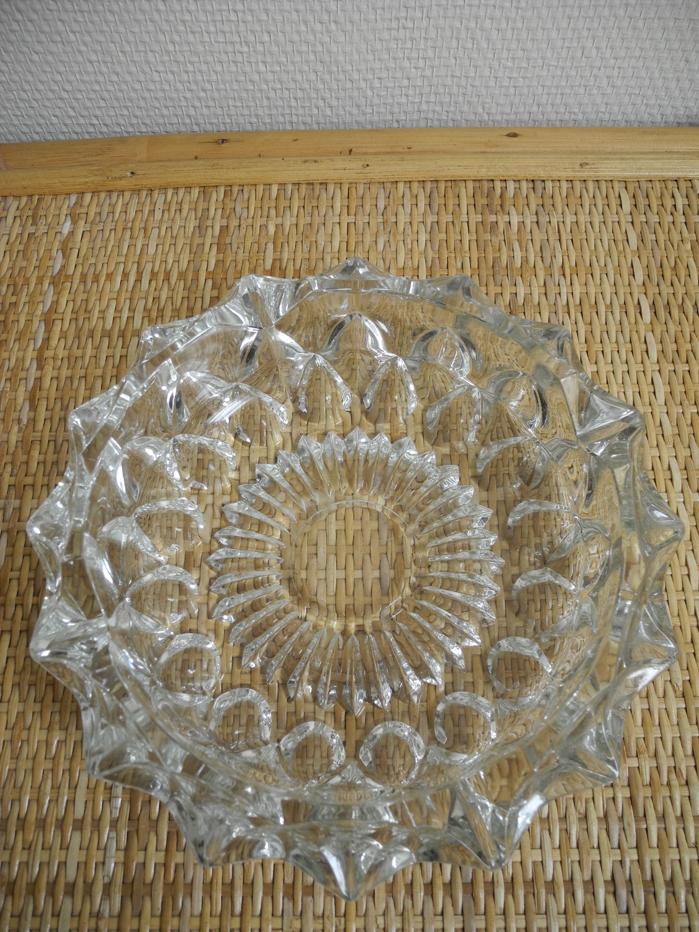 Vintage decorative glass ashtray