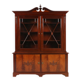 Empire Style Library Cabinet with Glass Doors, Belgium, 1950s