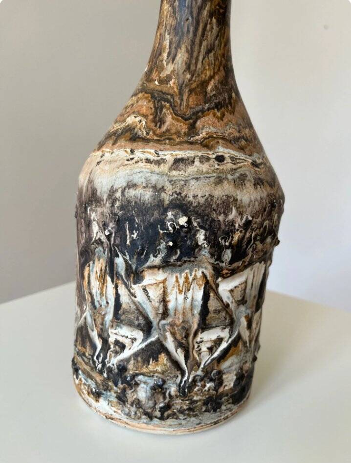 Vintage Danish stoneware table lamp by Birte Vedel Howards, 1960s