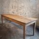 Antique French farmhouse dining table 225 cm – oak and poplar – rustic country table from around 1900