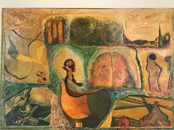 Les filets du destin, O.EFFEN, 1973, technique mixte