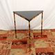 Vintage Eastern Bloc industrial side table, metal & wood accent table
